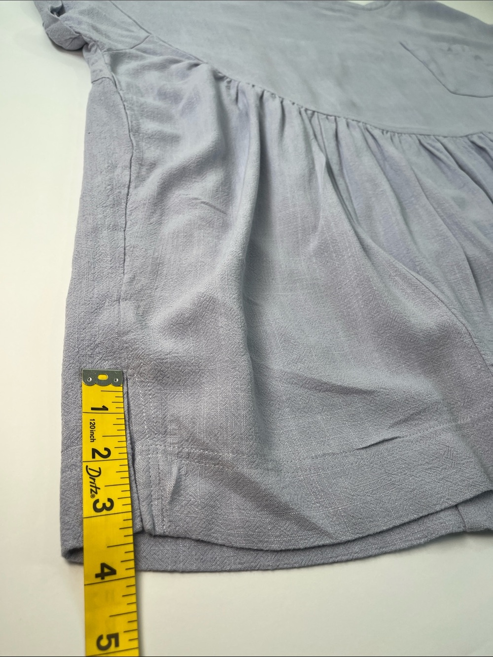 Entro Light Lavender Short Sleeve Peplum Blouse with Pocket Sz L - Picture 5 of 8